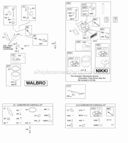 Carburetor Kit - Carburetor Overhaul Diagram and Parts List for 219907-0131-E1  Briggs and Stratton Engine
